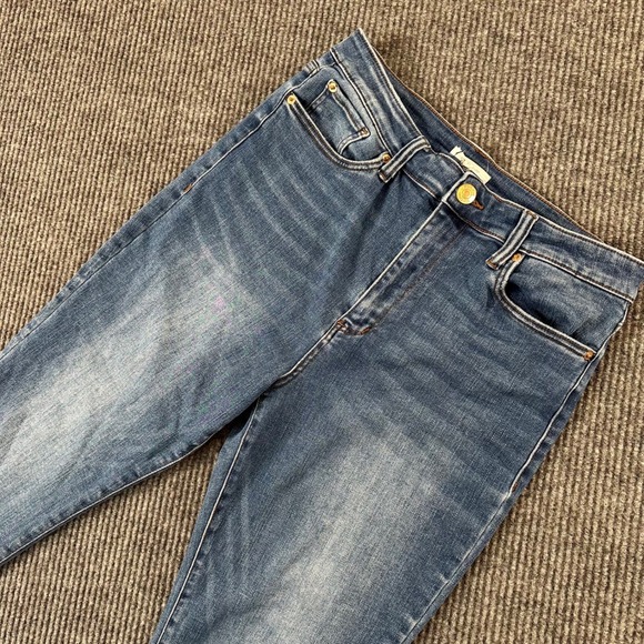 STS Blue Paisley High Rise Jeans Womens 31 Slim Straight 90s Mom Jean Y2K - Picture 1 of 10